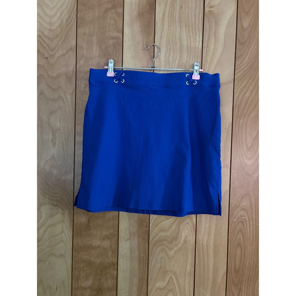 Rafaella Comfort Womens Royal Blue Lace Up Grommet Active Skort Size XL